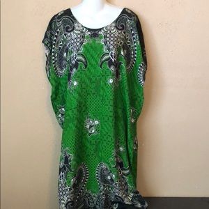 Green and Black Dress - fits M/L
